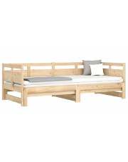 Łóżko rozsuwane z naturalnego drewna 2x(90x200) cm - Darma 4X w sklepie Edinos.pl