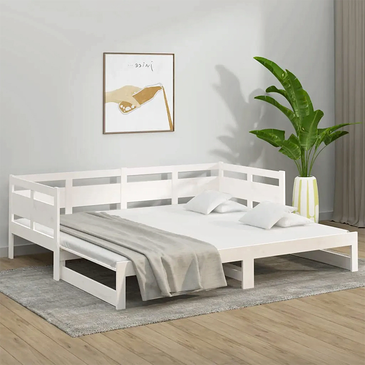 aranżacja z drewnianym łóżkiem Darma 4X