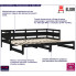 Drewniane łóżko rozsuwane w kolorze czarnym 2x(90x200) Darma 4X