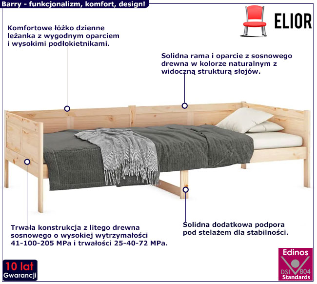 Sonowe łóżko dzienne Debor