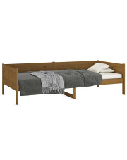 Drewniane łóżko dzienne miodowy brąz 90x200 - Barry w sklepie Edinos.pl