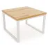 Dębowy stolik kawowy z białym metalowym stelażem - Delto 3X