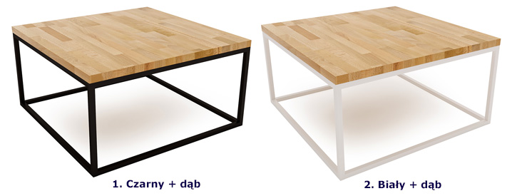 Kolory industrialnego stolika kawowego Delto 4X