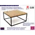 Stolik z czarnym metalowym stelażem 1Avorro 4X