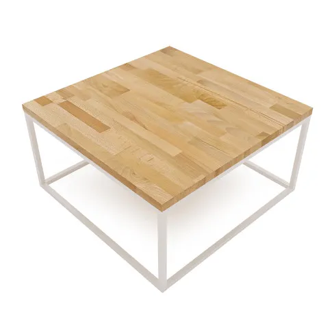 Skandynawski stolik kawowy Avorro 4X biały stelaż