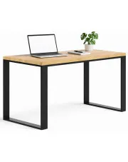 Industrialne drewniane biurko  z metalowym stelażem 120x70 - Joxi w sklepie Edinos.pl