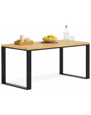 Drewniany stół na metalowych nogach 150x70 - Venuso w sklepie Edinos.pl