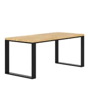 Drewniany stół na metalowych nogach 150 x 70 - Olvo w sklepie Edinos.pl