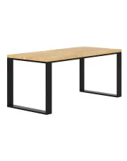 Drewniany nowoczesny stół na metalowych nogach 150 x 70 - Olvo w sklepie Edinos.pl