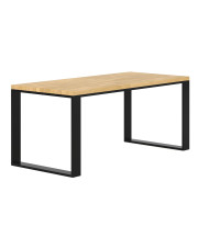 Dębowy stół w stylu industrialnym 150 x 80 - Olvo w sklepie Edinos.pl
