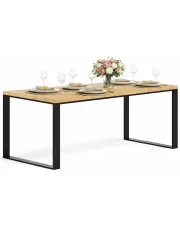 Nowoczesny stół z dębowym blatem 160x70 - Venuso w sklepie Edinos.pl