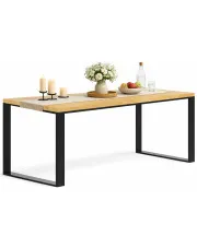 Prostokątny dębowy stół loftowy 160x80 - Venuso w sklepie Edinos.pl