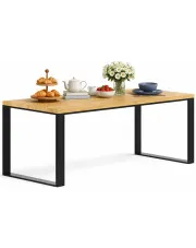 Prostokątny industrialny stół dębowy 170x80 - Venuso w sklepie Edinos.pl