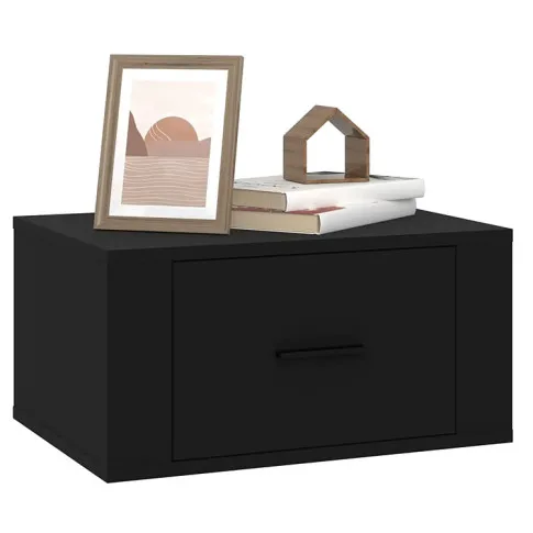 Czarna wisząca szafka nocna Efos