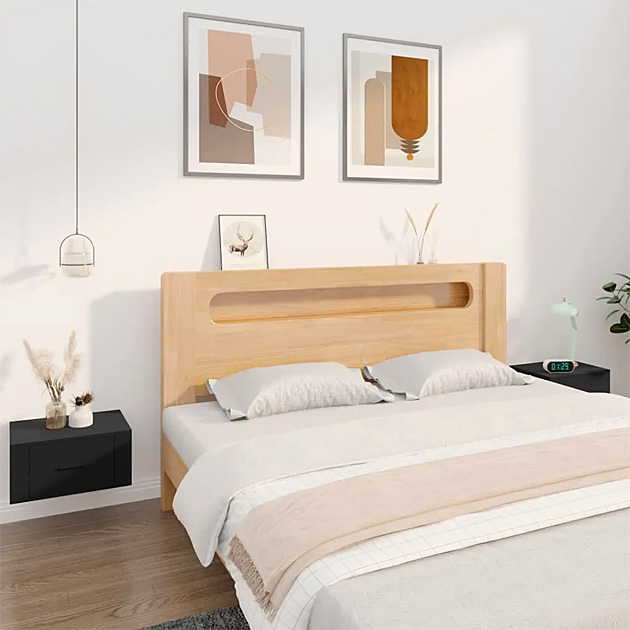 Czarne wiszące szafki nocne Triniti