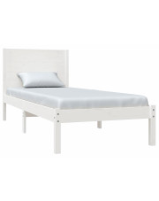 Jednoosobowe białe łóżko drewniane 90x200 - Gunar 3X