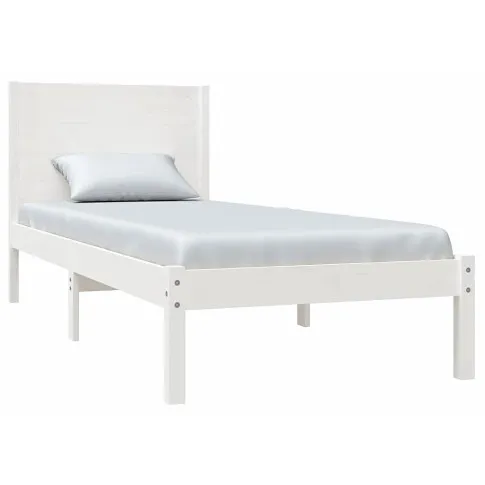 Białe drewniane łóżko 90x200 Gunar 3X