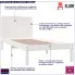 Drewniane łóżko w kolorze białym 90x200 Gunar 3X