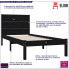 Drewniane łóżko w kolorze czarnym 90x200 Gunar 3X