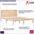 Drewniane łóżko w kolorze naturalnym 120x200 Gunar 4X