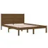 Brązowe sosnowe łóżko Gunar 4X
