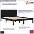 Drewniane łóżko w kolorze czarnym 120x200 Gunar 4X