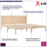 Drewniane łóżko w kolorze naturalnym 200x200 Gunar 6X