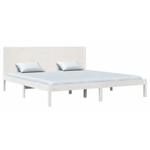 Białe drewniane łóżko 200x200 Gunar 6X