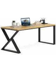 Industrialne biurko duże drewniane 150x70 - Xago w sklepie Edinos.pl