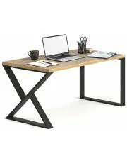 Duże dębowe biurko industrialne 170x70 - Xago w sklepie Edinos.pl