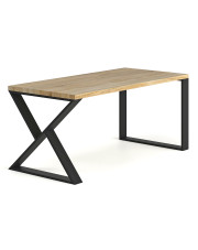 Drewniane biurko na stalowych nogach 170 x 80 - Nipso w sklepie Edinos.pl