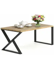 Drewniany stół w stylu industrialnym 150x70 - Samson w sklepie Edinos.pl