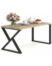 Prostokątny dębowy stół loftowy 160x70 - Samson w sklepie Edinos.pl