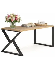 Prostokątny drewniany stół loft 160x80 - Samson w sklepie Edinos.pl