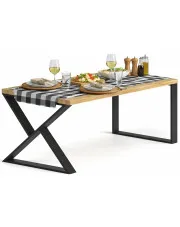 Drewniany prostokątny stół loft 170x80 - Samson w sklepie Edinos.pl