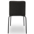 Metalowe krzesło tapicerowane czarne Edia