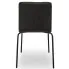 Metalowe krzesło tapicerowane czarne Edia