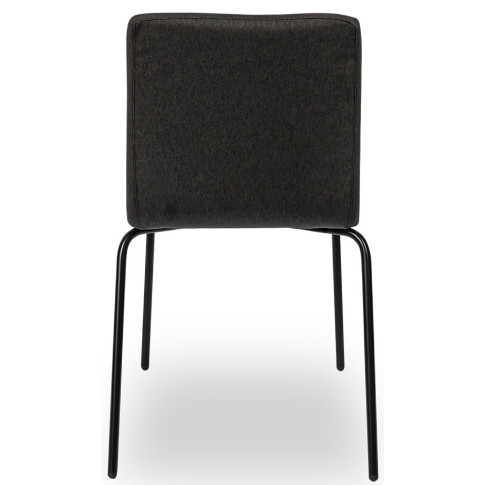 Metalowe krzesło tapicerowane czarne Edia