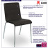 Infografika chromowanego krzesła konferencyjnego tapicerowanego Edia