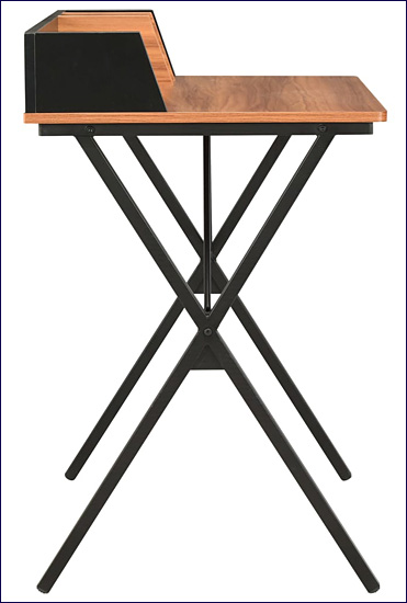 Minimalistyczne biurko Cornii kolor czarny+brazowy