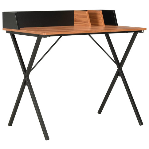 Loftowe biurko Cornii kolor czarny brązowy