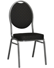Czarne sztaplowane krzesło bankietowe - Pogos 3X w sklepie Edinos.pl