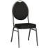 Czarne metalowe krzesło bankietowe Pogos 3X