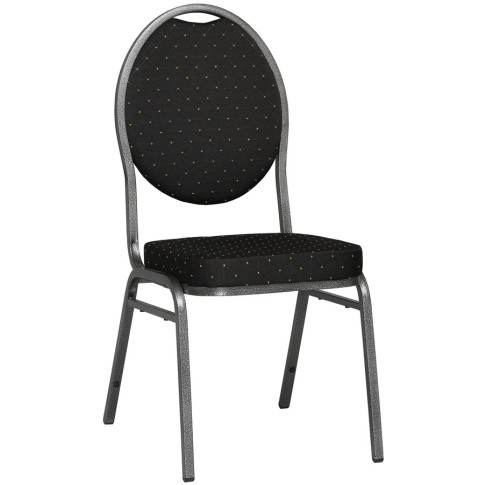 Czarne metalowe krzesło bankietowe Pogos 3X