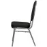 Czarne krzesło bankietowe metalowe tapicerowane Pogos 3X