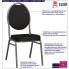 Infografika metalowego tapicerownego krzesła bankietowego Pogos 3X
