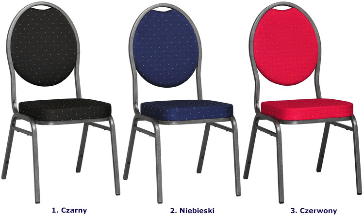 Kolory bankietowego krzesła sztaplowanego Pogos 3X
