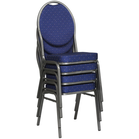 Niebieskie krzesło bankietowe sztaplowane Pogos 3X