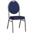 Niebieskie tapicerowane krzesło bankietowe - Pogos 3X