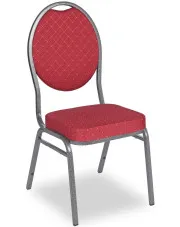 Czerwone sztaplowane krzesło do sali bankietowej - Pogos 3X